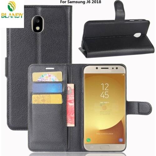 10pcs/lot For Samsung J8 plus 2018 litchi Lychee Wallet Leather TPU Case For Samsung A6 plus J6 J4 2018 J7 Duo