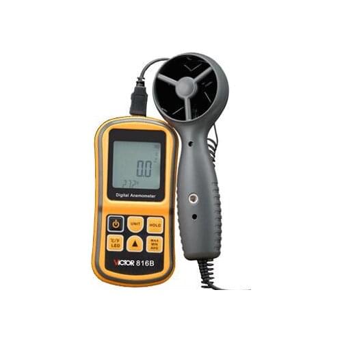 100% Authentic VICTOR 816B Digital Anemometer, Air Wind speed Temperature measure Meter with CASE, VC FLUKE 925