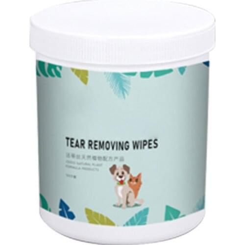 100PCS Pet Dog Cleaning Pad Face Wet Wipes Paper Pet Eye Wipes Cat Eye Tears Decontamination Cleaner Paper Wipes Pet Eye/Ear Wip