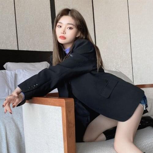2020 Spring And Autumn Korean Fashion Temperament Womens Design Sense Loose Casual Suit Jacket