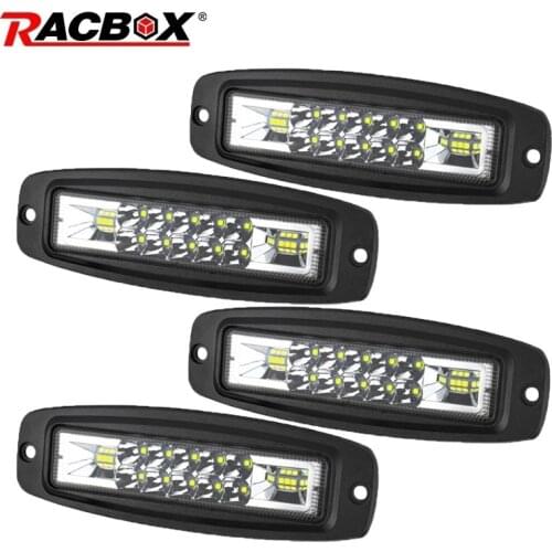 7 Inch Flush Mount LED Pod Combo Work Light Bar Waterproof Driving Reversing Lamp For Offroad Backup Pickup Car ATV UTV 12V 24V