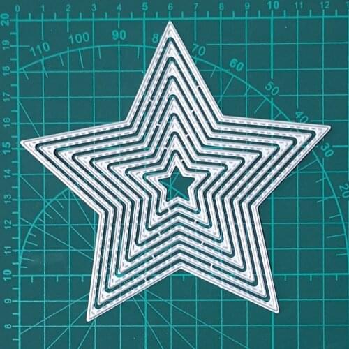 8 Pcs Five-pointed&Stars Metal Cutting Dies Real Picture Cut Die Scrapbook Paper Craft Knife Mould Blade Punch Stencils Die 2020