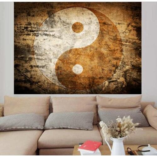 Diamond painting full drill square round Yin Yang Symbol Zen pictures diamond mosaic stitch cross kit diamond embroidery decor