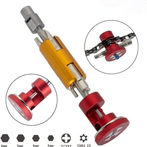 Aluminum Bike Bicycle Invisible Repair Tool Set Multi Portable Kit Upgraded version Hexagon Screwdriver T25 Wrench Set