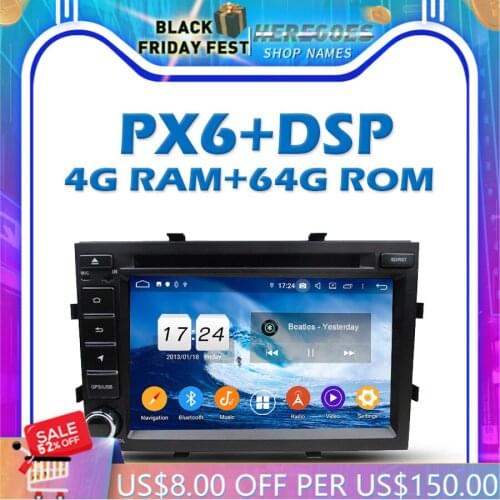 PX6 DSP IPS Android 10.0 4G + 64GB Car DVD Player Wifi Bluetooth 5.0 RDS RADIO GPS Map For Chevrolet Cobalt Spin Onix 2012-2017