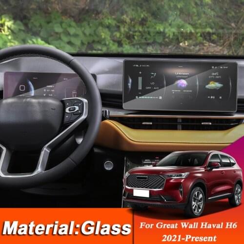 Car Styling GPS Navigation Screen Protective Glass Film For Great Wall Haval H6 2021-Present Dashboard Display Sticker Accessory