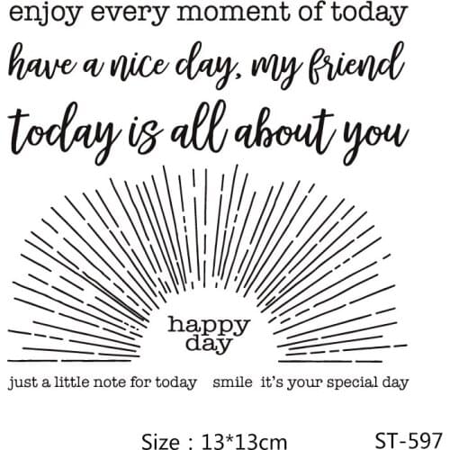 AZSG Have a nice day Sincere Wishes Clear Stamps/Seals For DIY Scrapbooking/Card Making/Album Decorative Silicone Stamp Crafts
