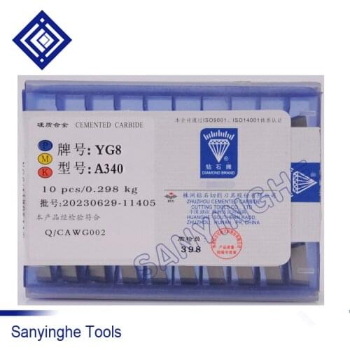 Free shipping high quality 10pcs/lots A340 YG6 / YG8 / YW1 / YW2 / YT5 / YT14 / YT15 carbide welding inserts brazed insert
