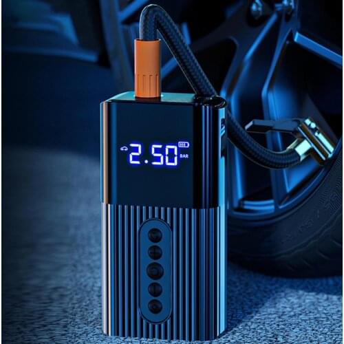 2 In 1 Wireless 6000mAh Car Air Compressor Inflatable Pump LED Digital Tire Pressure Display For Motorcycle Bike Tyre Inflator