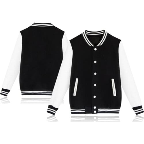 2020 New Arrival Hot Sale Stand Collar Coat Baseball Uniform Cotton Liner Rib Sleeve Loose Brand Clothing Bomber Jacket Unisex