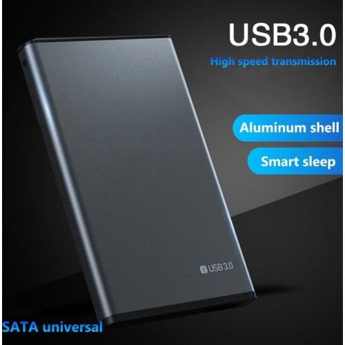 2.5Inch Portable USB 3.0 SATA Mobile Hard Disk Drive Box SSD HDD Adapter Case Supports 4TB Hard Disk Drives