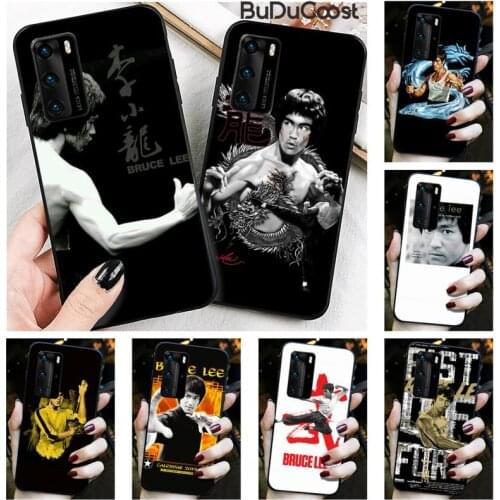 Riccu Chinese Kung Fu Bruce Lee Phone Case for Huawei P30 P20 Mate 20 Pro Lite Smart Y9 prime 2019
