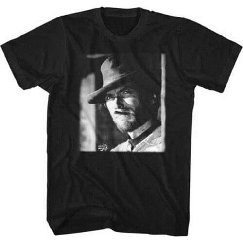 Clint Eastwood Smoking Cigar Adult T Shirt Newest MenS Fashion Print T-Shirt Mens Short Sleeve Hot Top Tees