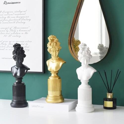 Home Decor Resin Statue Goddess Sculpture Home Decoration Accessories Art European Style Ornaments Modern Office Room Desktop