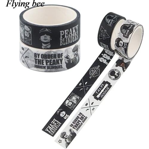 Flyingbee 15mmX5m Fashion Decorative Washi Tape Adhesive Tape DIY Scrapbooking Sticker Label Tape Student gifts X1046