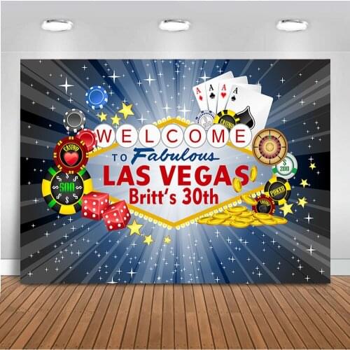 Casino backdrop Las Vegas Welcome to Night City Backdrops for Photography Photocall Photo Shoot Background Studio Printed