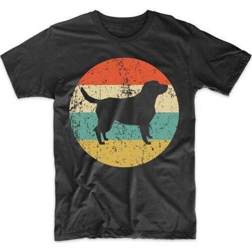 Vintage Labrador Retriever Icon Funny Dog Lovers Gift T-Shirt. Summer Cotton O-Neck Short Sleeve Mens T Shirt New Size S-3XL