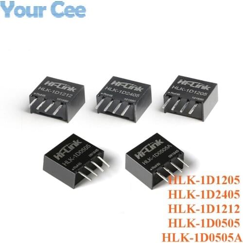 DC-DC Isolated Non-regulated DC DC Power Supply Module 5V 12V 24V to 5V 1W DC to DC SIP HLK-1D1205 1D2405 1D1212 1D0505 1D0505A