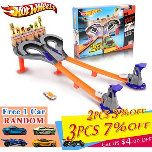 Genuine Hot Wheels Sport Track Toy High Impact Funny Toy High Quality Gift Box Car Hotwheels Track Mode CDL49 For Kids