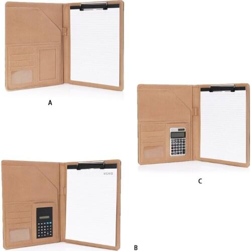 A4 Leather Conference File Folder Document Manager Organizer With Calculator wholesales