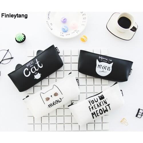 Pencil Box for School Cute Cat Pencil Case Animal Cat Stationery Fashion Creative Pectin Pencil Bag School Supplies PencilCases