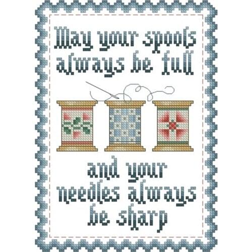 Drop Shipping Embroidery Bobbin Counted Cross Stitch Kits Serenity Prayer with 100% Cotton Floss & Free Shipping for Wall Decor