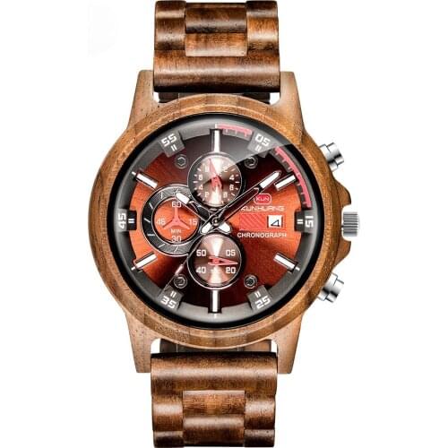 Luxury Brand Wooden Watches For Men Sport Casual Watches Mens With Luminous Hands Gifts For Men Relogio Masculino