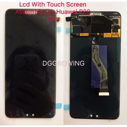 DGGROWING 100% Brand New Original Quality Black 6.1 Full LCD Screen For Huawei P20 Pro CLT-AL01 Display Touch Screen Digitizer