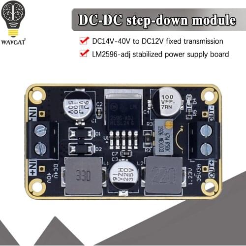 High quality DC-DC adjustable step-down power supply module LM2596-ADJ DC 4V-40V to 1.23-35V 3A regulator