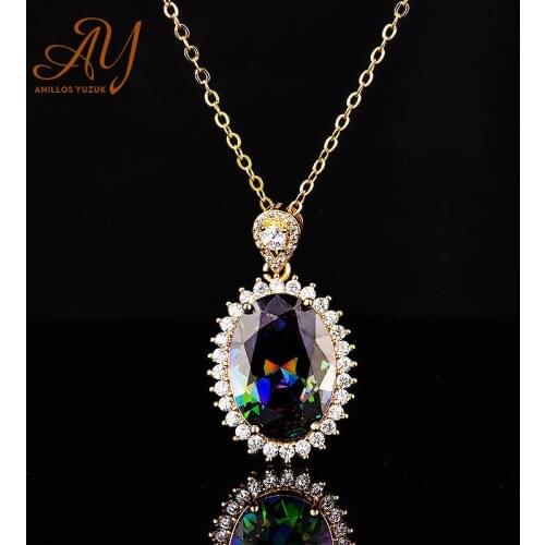 Anillos Yuzuk New Luxury Pink Princess 925 Sterling Silver Wedding Necklace & Pendants For Women Anniversary Gift Jewelry