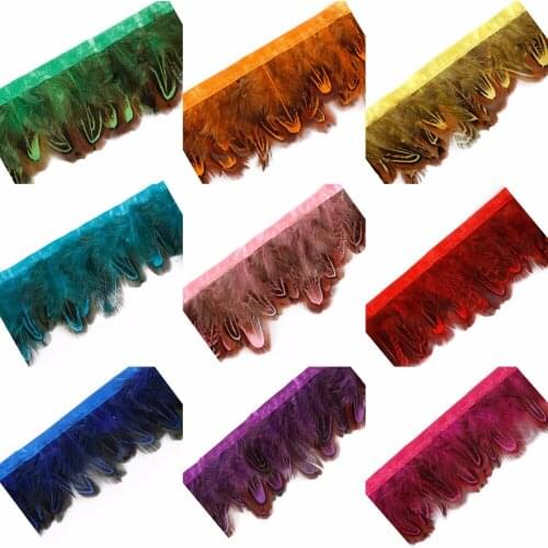 10 Meters Feather Ribbon 6cm Feather Trim Fringe Webbing for Wedding Bride Feather Clothing Accessories