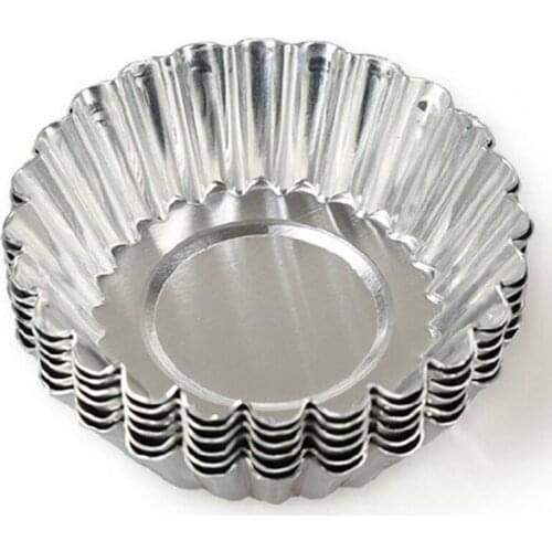 10pcs/lot 3 Styles Egg Tart Aluminum Cupcake Cake Cookie Mold Lined Mould Tin Baking Tool H802