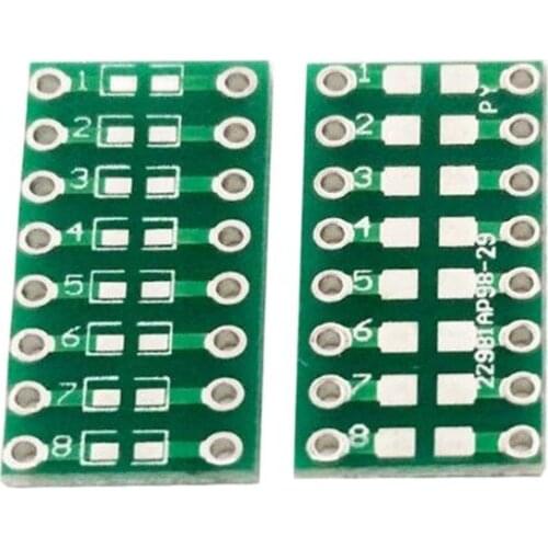 10PCS SMD 0805 0603 0402 To DIP PCB Transfer Board DIP Pin Board Pitch Adapter Keysets
