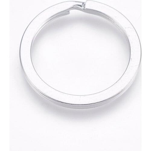 100pcs Alloy Key Clasps, Split Key Rings for jewelry making accessories findings ,25x2mm; Inner Diameter: 20mm F50