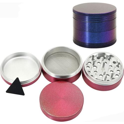 4-layer Tobacco Grinder 63MM/2.48inch Aluminum Alloy Starry Sky Spots Herb Grass Grinder for Smoking Weed Smoking Accessories