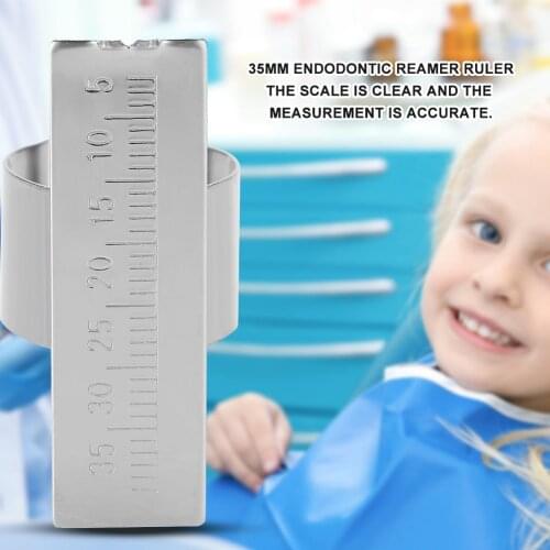 Stainless Steel Dental Endodontics Finger Ruler Autoclavable Endodontic Ruler Dental Gauge