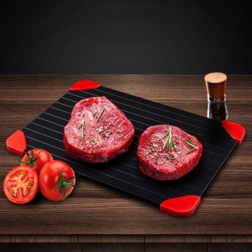 Aluminum Fast Defrosting Tray, Unfreeze Food Meat Fruit Quick Defrosting Plate Thaw Board, Practical Defrost Kitchen Gadget