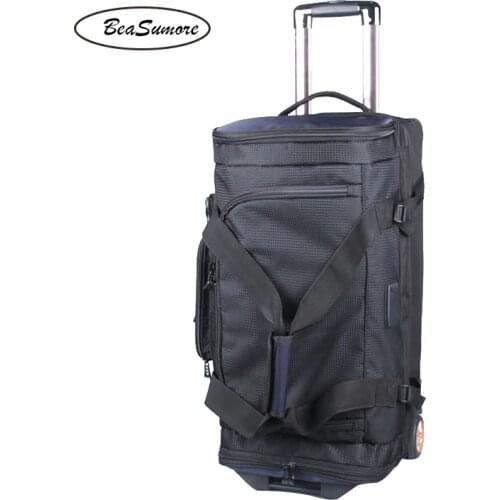 BeaSumore 27 inch large capacity Rolling Luggage 32 inch Shoulders backpack Trolley Women Multifunction Suitcase Wheels Trunk