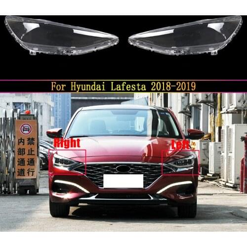 Front Car Headlamp Auto Light Case Transparent Lampshade Lamp Shell Headlight Lens Glass Cover For Hyundai Lafesta 2018 2019