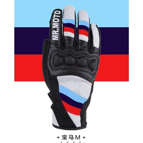 Blue Black Motorbike gloves Winter Warming Men Women Motoboy Furgan Motorcycle gloves Leather Summer Cycling Moto Gloves