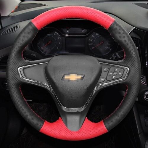 DIY Car Steering wheel cover Sweat absorption leather Hand stitch grips For Chevrolet Cruze AVEO Malibu Captiva TRAX Cavalier