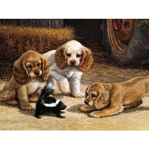 DIY Digital Painting By Numbers dog music oil painting mural Kits Coloring Wall Art Picture Gift frameless