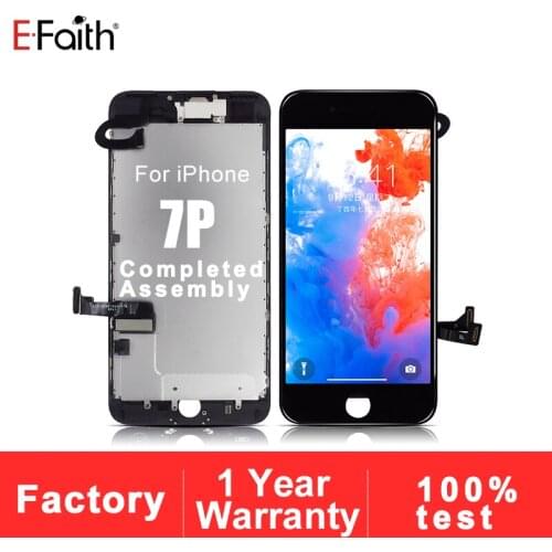 EFAITH 50 PCS Complete Display Or LCD For iPhone 7 Plus With Digitizer Complete 3D touch Screen and Front Camera and Home Button