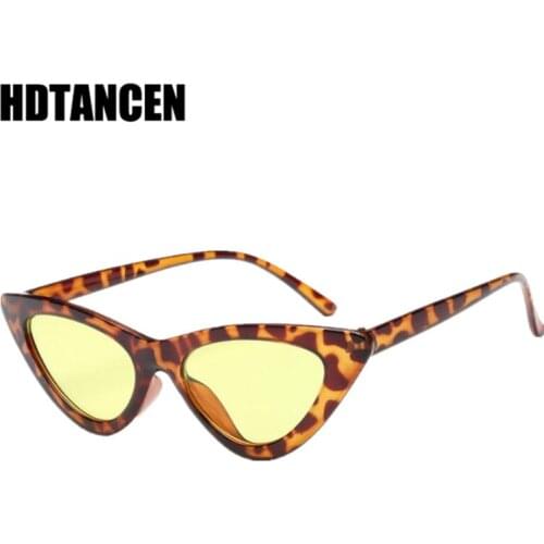 HDTANCEN New Fashion Cute Sexy Ladies Cat Eye Cheap Sunglasses Women Vintage Brand Small Sun Glasses Female Oculos de sol UV400