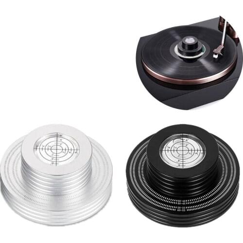 Hi-End Durable Aluminum Record Stabilizer 50/60Hz Tachometer Turntable Bubble Level LP Vinyl Disc Stabilizer