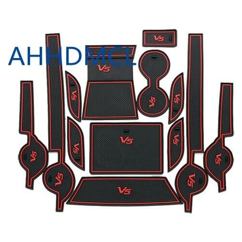 Car Door Groove Mat Gate Slot Cup Armrest Storage Pad Mat For SOUEAST V5 2012 2013 2014 2015