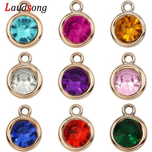 30pcs11/13.5/16mm Round Drill Charms Heart Pendants For Jewelry Making DIY Bracelet Necklace Earring Accessories Jewelry Finding