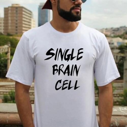 Summer New Hot Sale Anime Haikyuu Tee Single Brain Cell Letter Printed Cartoon Men T-Shirts Hip Hop Fashion Casual Manga Tee