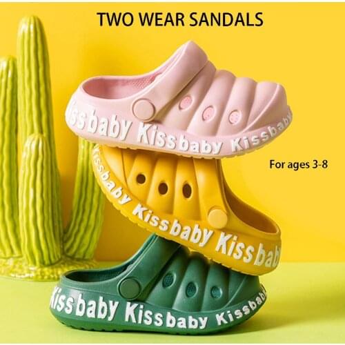 Cute Summer Kids Anti-Slip Soft EVA Breathable Sandals Beach Slippers Flat Shoes