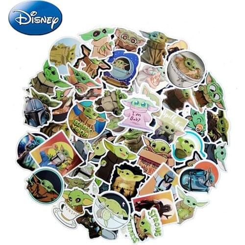Disney 50-Piece Set Of Cartoon Anime Stickers Star Wars Waterproof Skateboard Bag Notebook Guitar Decals Children Stickers Toys